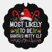 Waarschijnlijk is het Kerstman's geestige elf kers Ornament Kaart (Voorkant)