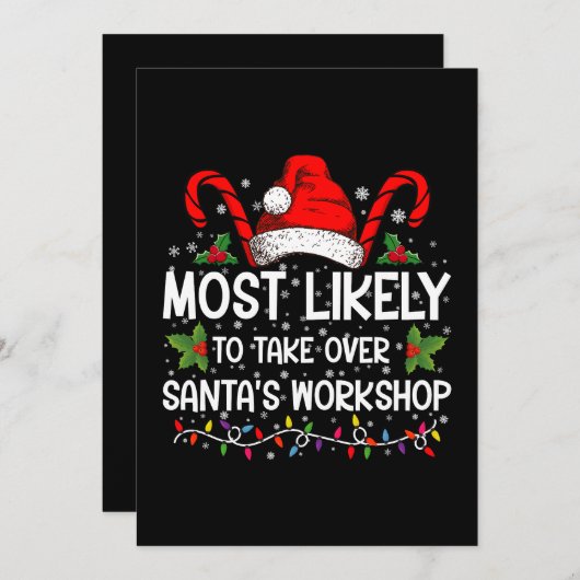 Waarschijnlijk neemt het Santa's werkplaats over m Kaart (Voorkant / Achterkant)