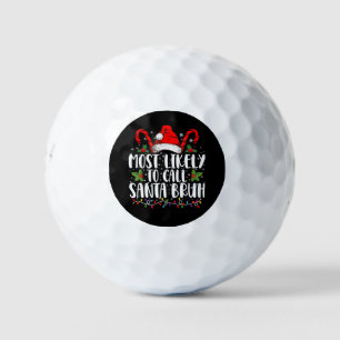 Waarschijnlijk noemen we Santa Bruh Grappige Kerst Golfballen