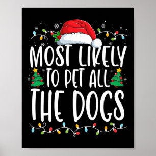 Waarschijnlijk om alle honden leuk kerst hond te a poster