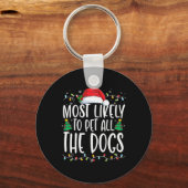 Waarschijnlijk om alle honden leuk kerst hond te a sleutelhanger (Voorkant)