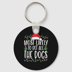 Waarschijnlijk om alle honden leuk kerst hond te a sleutelhanger