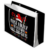 Waarschijnlijk om alle kerstcadeaus terug te geven groot cadeauzakje (Voorkant Gekanteld)