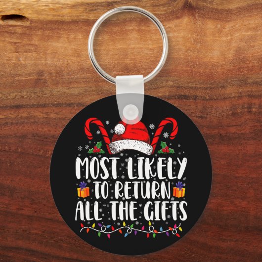 Waarschijnlijk om alle kerstcadeaus terug te geven sleutelhanger (Voorkant)