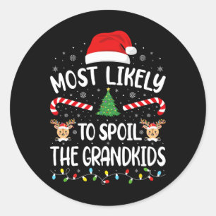 Waarschijnlijk om de kleinkinderen familie grap ch ronde sticker