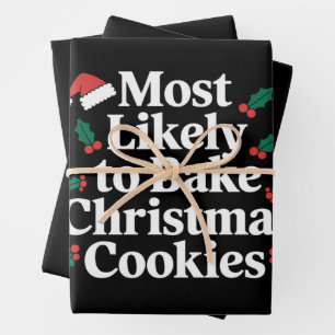 Waarschijnlijk om kerstkoekjes te bakken Familie Inpakpapier Vel