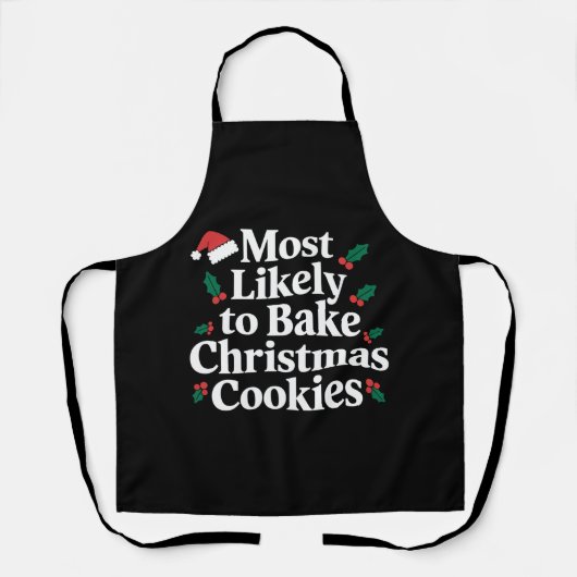Waarschijnlijk om Kerstkoekjes te Bakken Familie Schort (Voorkant)