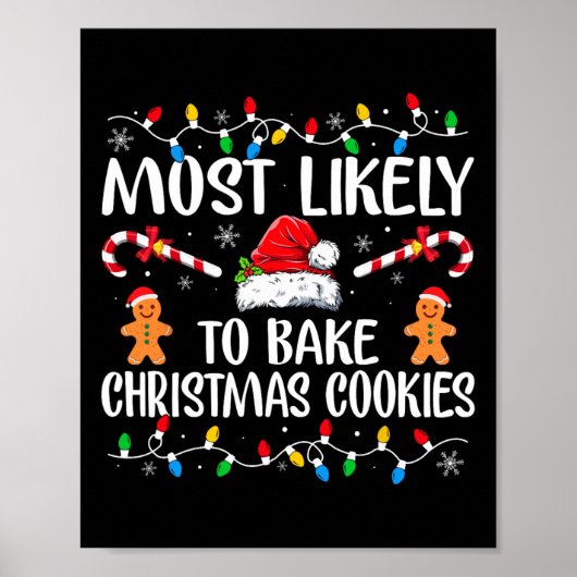 Waarschijnlijk om kerstkoekjes te bakken Fun Baker Poster (Voorkant)
