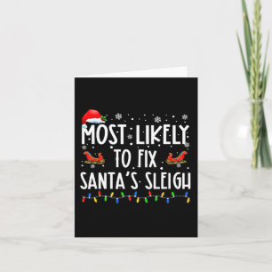 Waarschijnlijk om Santa Sleigh Christmas Believe S Kaart