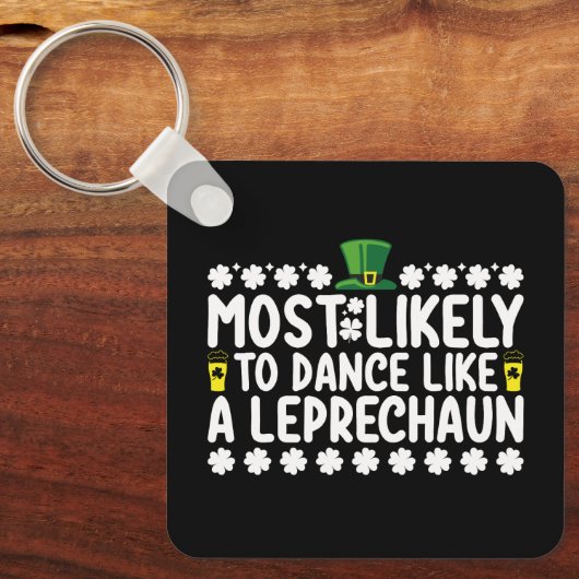 Waarschijnlijk om te dansen als een kabouter St Pa Sleutelhanger (Voorkant)