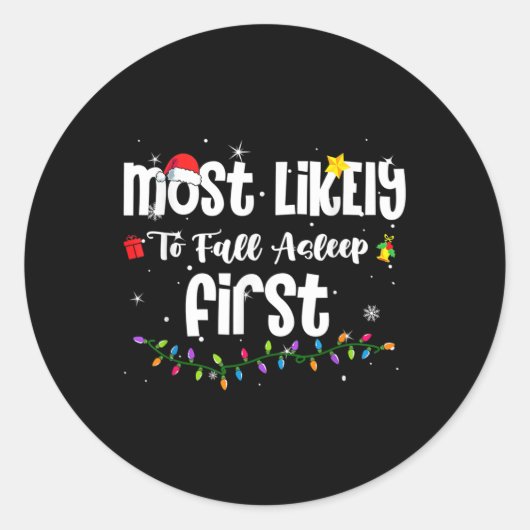 Waarschijnlijk om te Herfsten in slaap eerste Kers Ronde Sticker (Voorkant)
