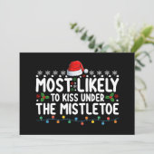 Waarschijnlijk om te kussen onder de maretak kerst kaart (Staand voorkant)