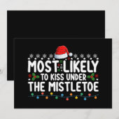 Waarschijnlijk om te kussen onder de maretak kerst kaart (Voorkant / Achterkant)