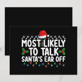 Waarschijnlijk om te praten Santa's Ear Off Christ Kaart (Voorkant / Achterkant)