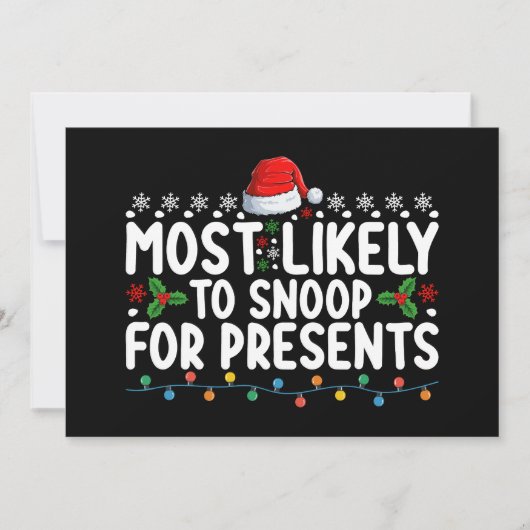 Waarschijnlijk om te snuffelen voor Cadeaus Kerstm Kaart (Voorkant)