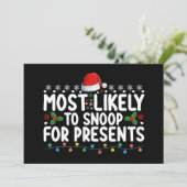 Waarschijnlijk om te snuffelen voor Cadeaus Kerstm Kaart (Staand voorkant)