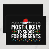 Waarschijnlijk om te snuffelen voor Cadeaus Kerstm Kaart (Voorkant / Achterkant)