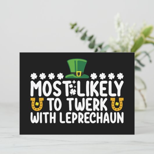 Waarschijnlijk om te werken met Leprechaun Dance F Kaart (Staand voorkant)