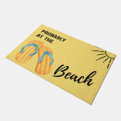 Waarschijnlijk op het Strand Tropische Kustdeurmat Deurmat (Schuin)