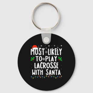 Waarschijnlijk speelt hij lacrosse met de kerstman sleutelhanger