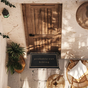 Waarschijnlijk uit wandelen Grappig Custom Black T Deurmat