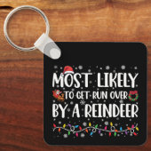 Waarschijnlijk wordt hij overreden door een rendie sleutelhanger (Voorkant)