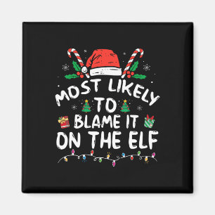 Waarschijnlijk zal Elf Santa Family Fu de schuld k Magneet