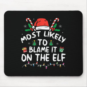 Waarschijnlijk zal Elf Santa Family Fu de schuld k Muismat
