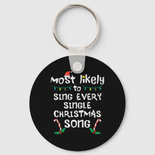 Waarschijnlijk zingen elke kerst lied Xmas Family  Sleutelhanger
