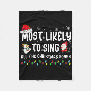 Waarschijnlijk zingen ze alle kerstliedjes voor mi fleece deken