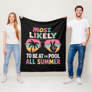 Waarschijnlijk zit je de hele zomer bij het zwemba fleece deken