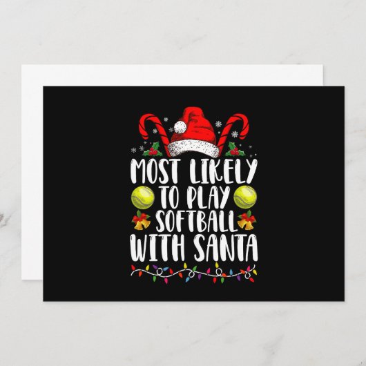 Waarschijnlijkst om Softbal te Spelen met de Famil Kaart (Voorkant / Achterkant)