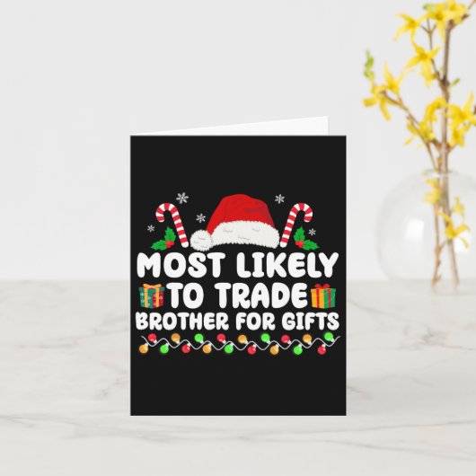 Waarschijnlijkste om broer te ruilen voor cadeaus kaart (Gele Bloem)