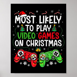 Waarschijnlijkste Video Games Op Kerstmis Grappige Poster