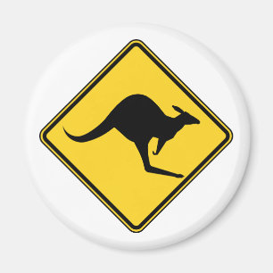 waarschuwend gevaar voor kangaroo op australië da magneet