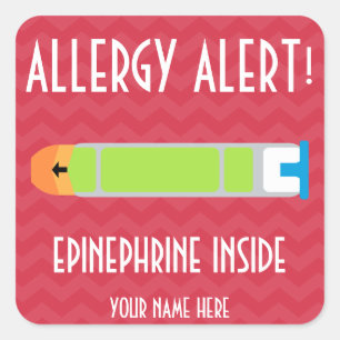 Waarschuwende Stickers voor epinefrine