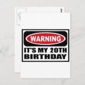 Waarschuwing 20 briefkaart (Voorkant / Achterkant)