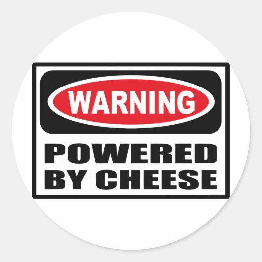 WAARSCHUWING AANGEDREVEN DOOR KAAS STICKER (Voorkant)