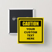 Waarschuwing Aangepaste Button (Voorkant /achterkant)