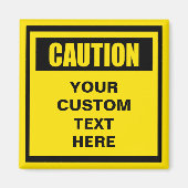 Waarschuwing Aangepaste magneet (Voorkant)