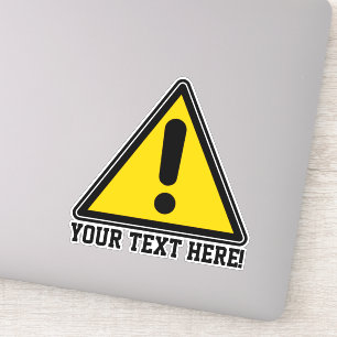 Waarschuwing Aangepaste tekst waarschuwen voor waa Sticker
