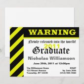 WAARSCHUWING: Afstuderen - Feestuitnodigingen Kaart (Voorkant / Achterkant)