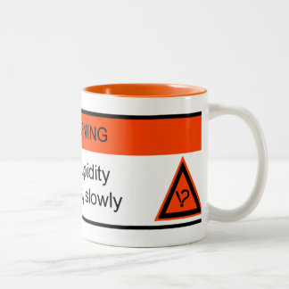 WAARSCHUWING: allergie voor stompzinnigheid Tweekleurige Koffiemok