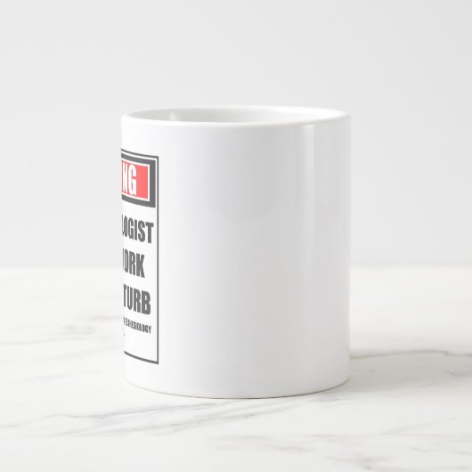 Waarschuwing anesthesioloog hard op het werk extra grote beker (Voorkant)