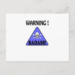 Waarschuwing! Badass Briefkaart