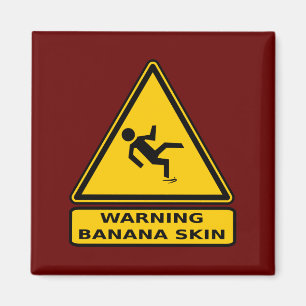 Waarschuwing: Bananenschil Magneet