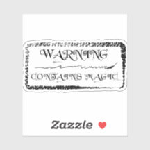 Waarschuwing: bevat magische Sticker