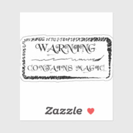 Waarschuwing: bevat magische Sticker