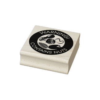 Waarschuwing Bevat noten allergeen boom noot pinda Rubberstempel