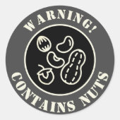 Waarschuwing bevat noten Etiket (Voorkant)